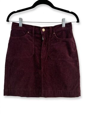 a.n.a Corduroy Mini Skirt in Burgundy